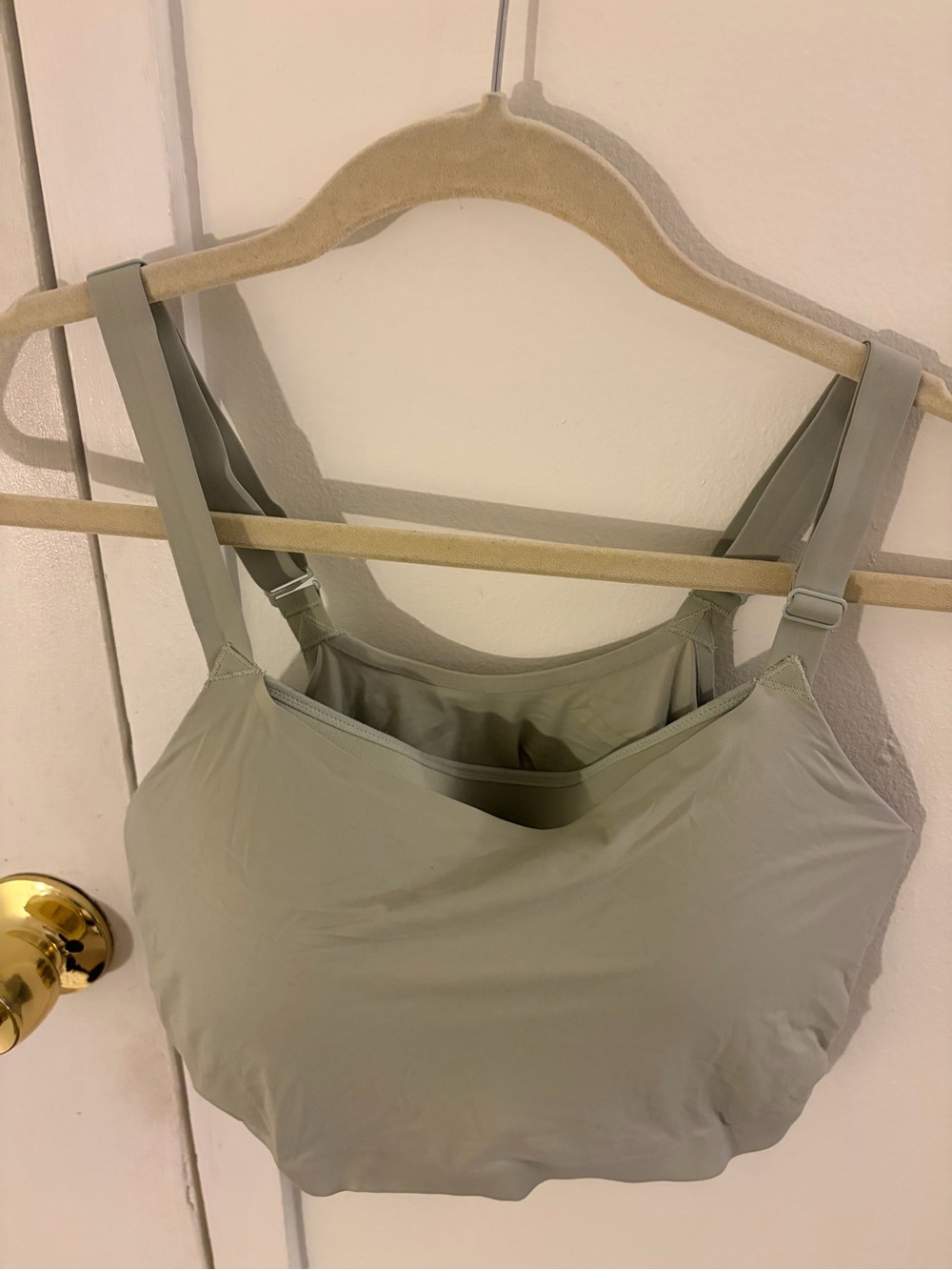 Nike Light Olive Green Sports Bra with Adjustable Straps